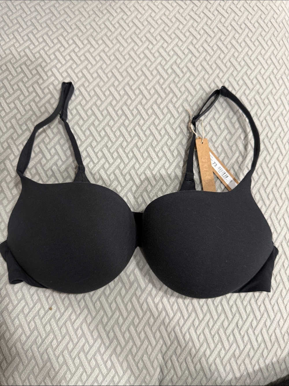 Skims Women’s Everyday Cotton Ultimate Push Up Bra Onyx 38C
